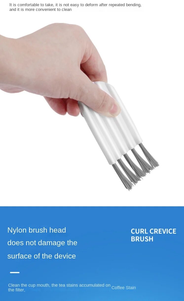 Multifunctional flexible gap cleaning brush