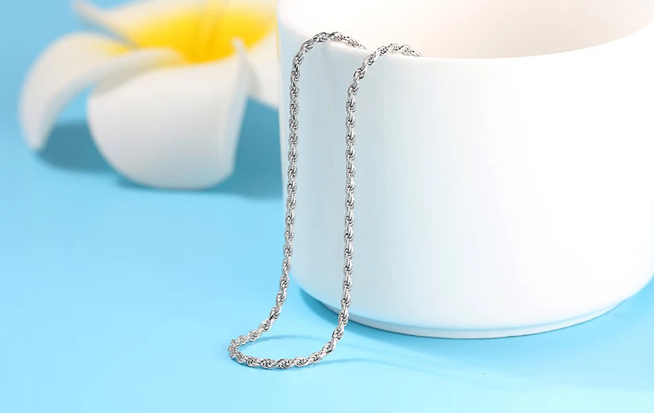 🔥Last Day Sale 57% Off 🔥Silver Twisted Rope Chain