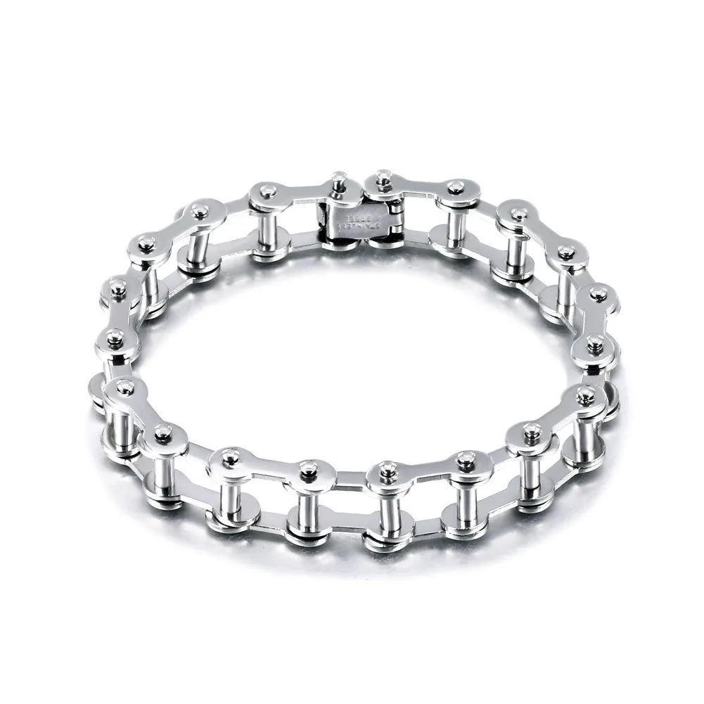 Titanium Steel Biker Chain Bracelet