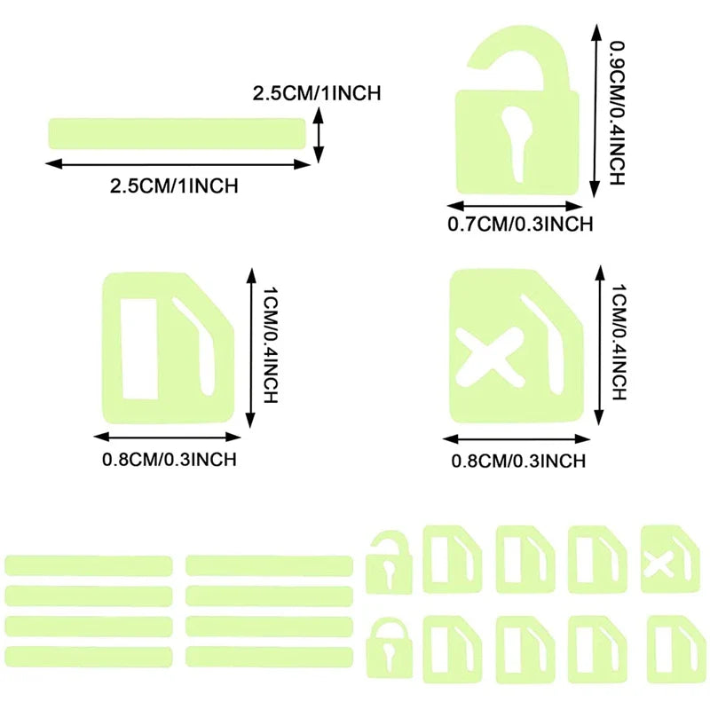 Night Glowing Stickers For Car Window Buttons