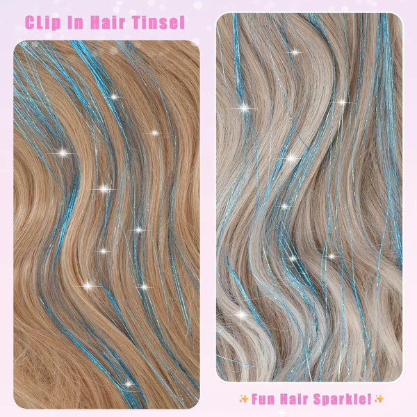 Glitter Tinsel Hair Extensions