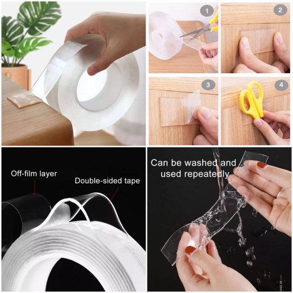 Heavy Duty Double Sided Washable/Reusable Tape
