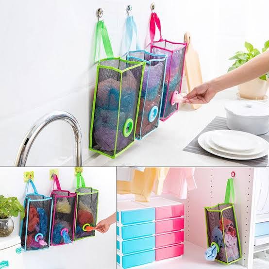 PLASTIC BAG HOLDER ORGANIZER ( PACK OF 2 )