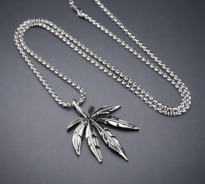 Titanium Steel Leafen Pendant