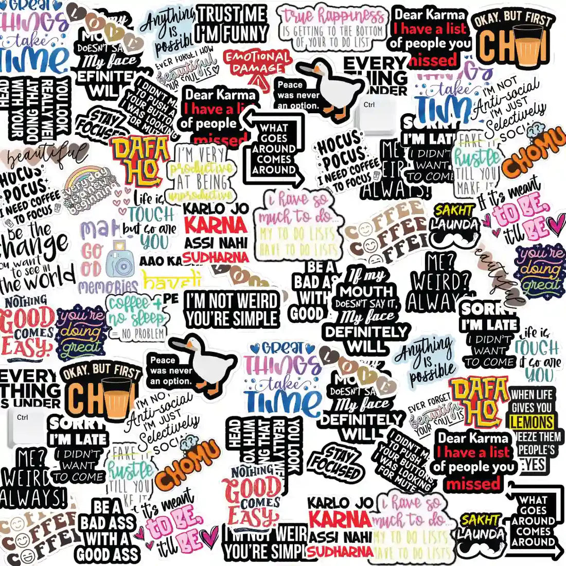 50 Premium Waterproof Stickers for Every Vibe