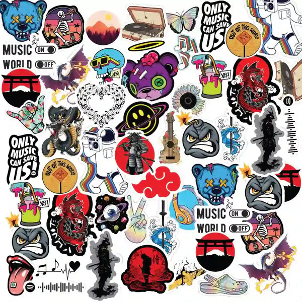 50 Premium Waterproof Stickers for Every Vibe