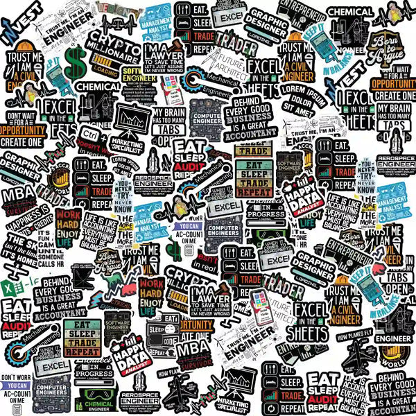 50 Premium Waterproof Stickers for Every Vibe