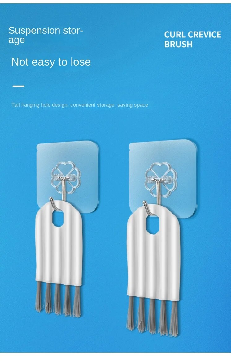 Multifunctional flexible gap cleaning brush