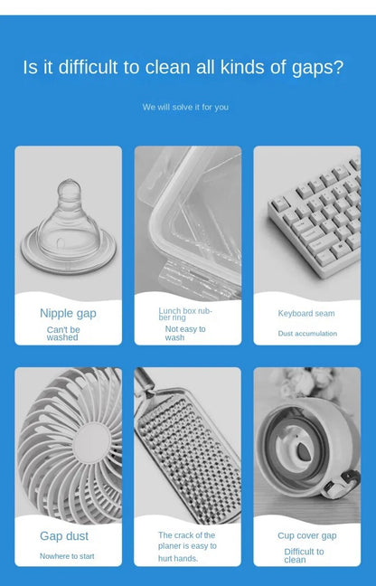 Multifunctional flexible gap cleaning brush