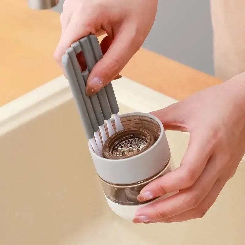Multifunctional flexible gap cleaning brush