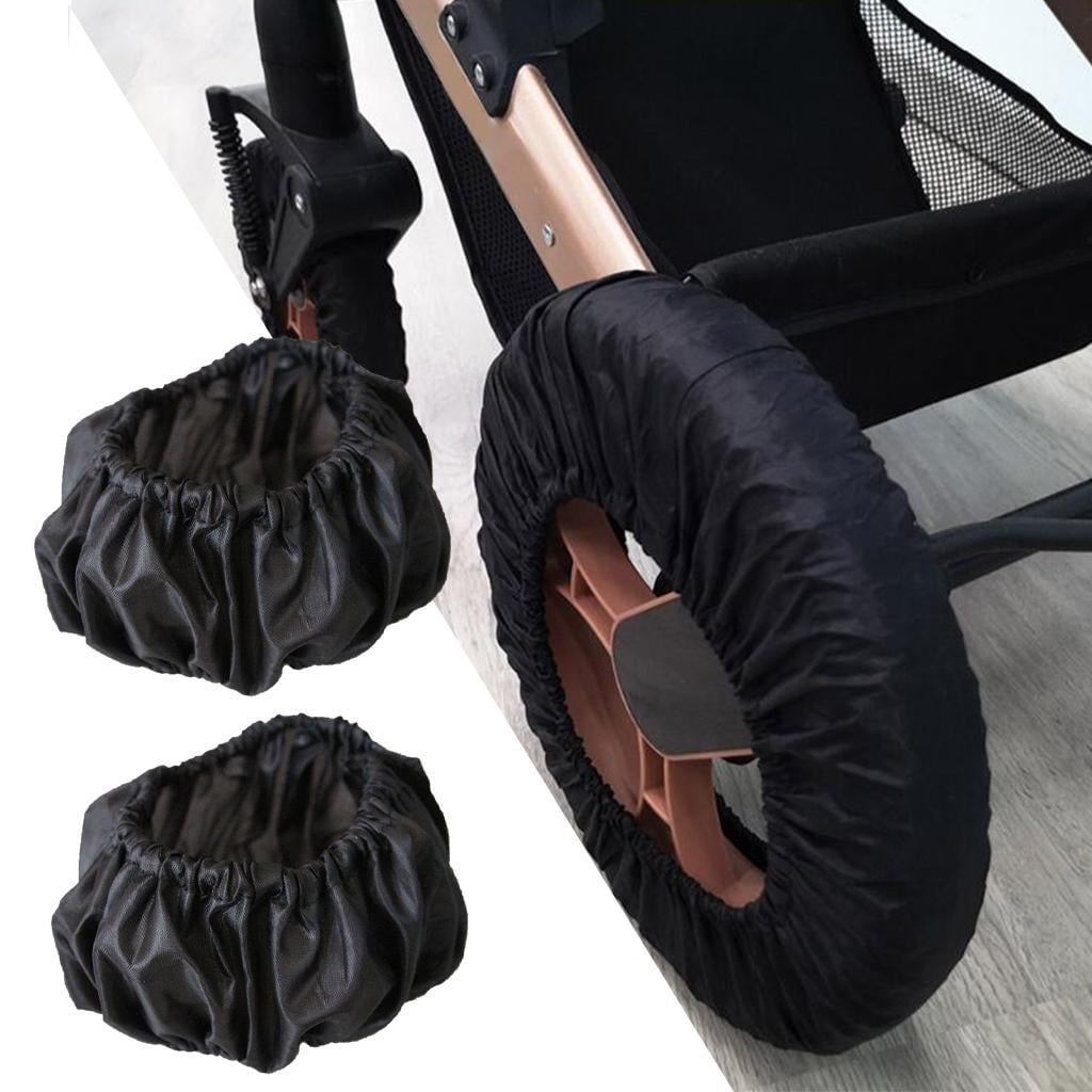 2Pcs Wheel Cover Pram Wheel Covers Dustproof Classic for Push Chair