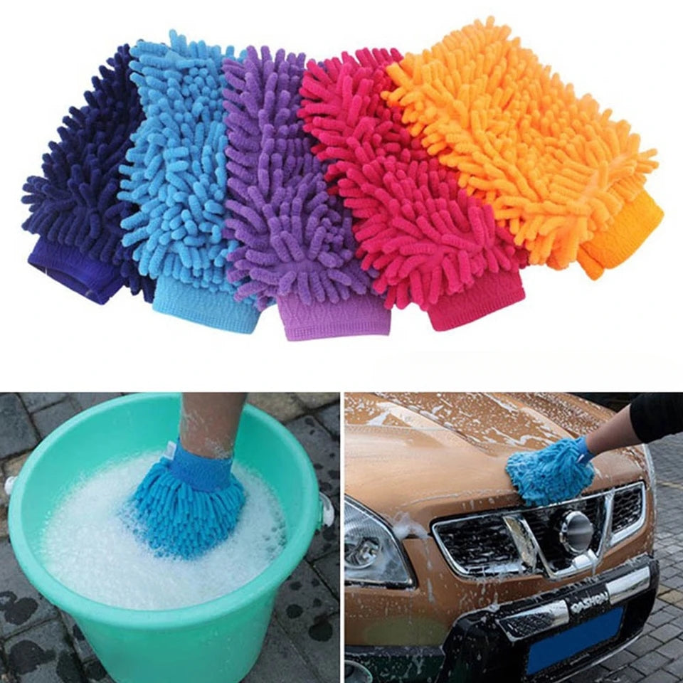 Car Styling Wool Soft Car Washing Gloves Cleaning Brush Motorcycle Washer Care Products