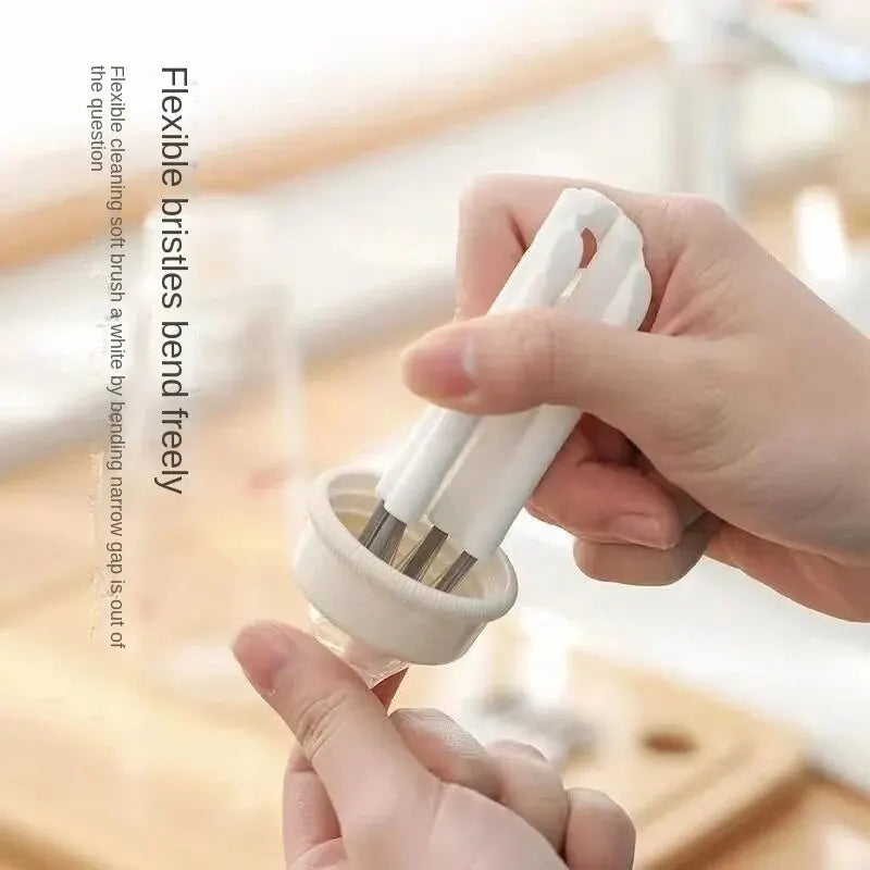 Multifunctional flexible gap cleaning brush