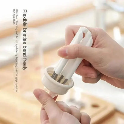 Multifunctional flexible gap cleaning brush