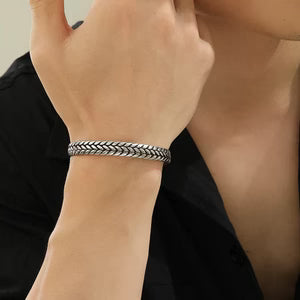 Vintage Twist Silver Bracelet