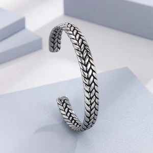 Vintage Twist Silver Bracelet