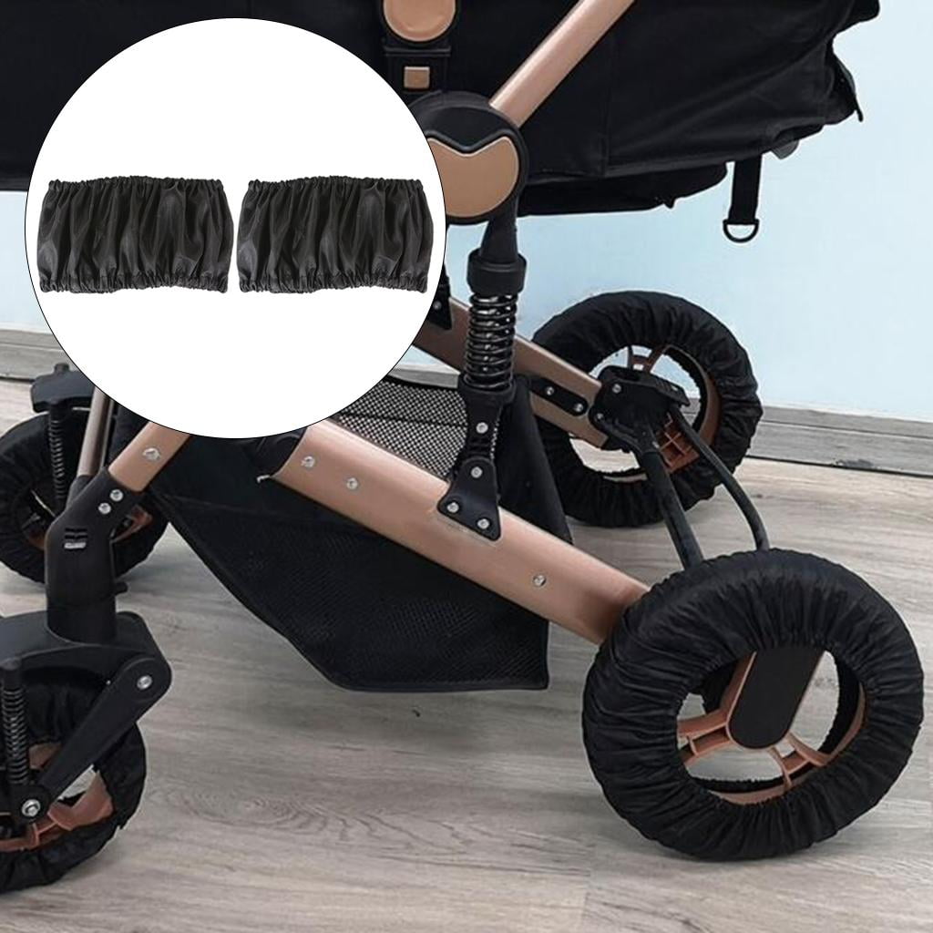 2Pcs Wheel Cover Pram Wheel Covers Dustproof Classic for Push Chair