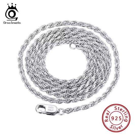 🔥Last Day Sale 57% Off 🔥Silver Twisted Rope Chain