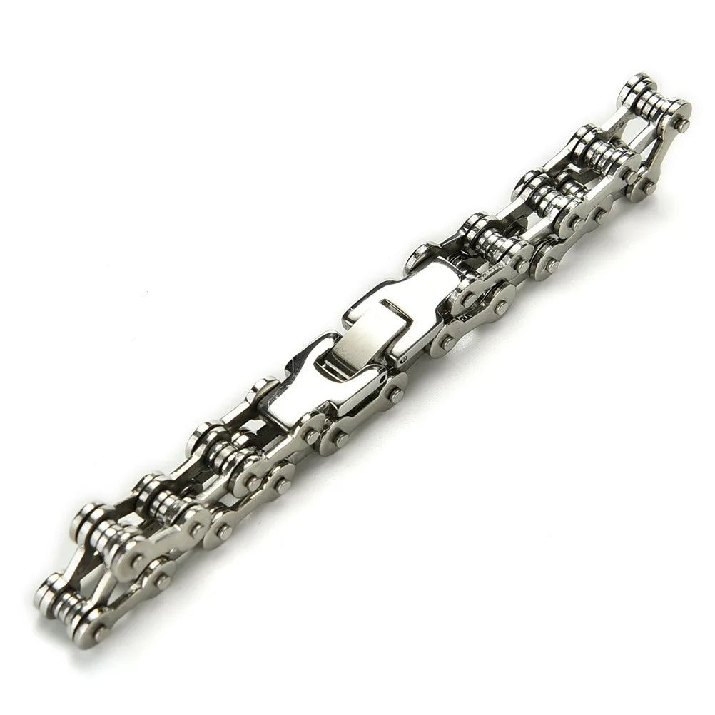 Titanium Steel Biker Chain Bracelet