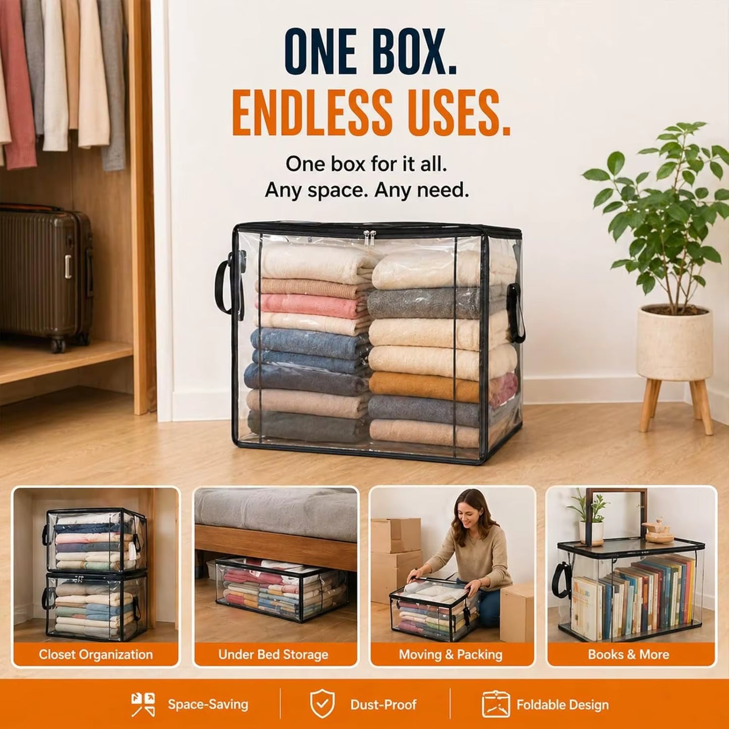 Large Capacity Foldable Storage Bag