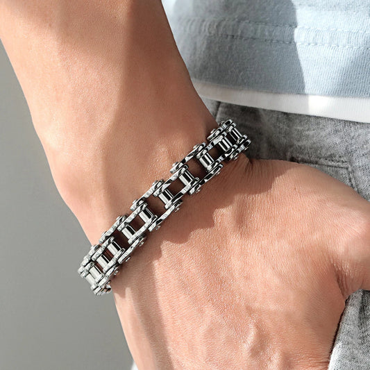 Titanium Steel Biker Chain Bracelet