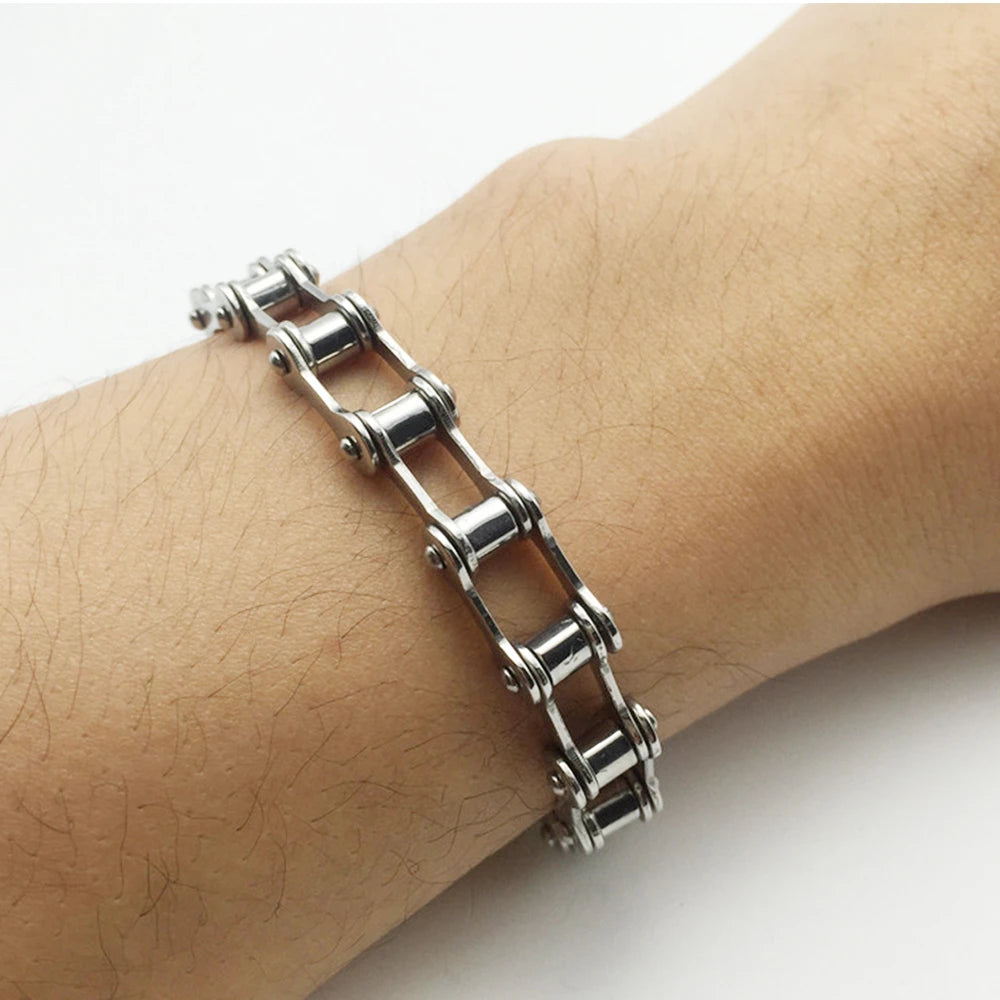 Titanium Steel Biker Chain Bracelet