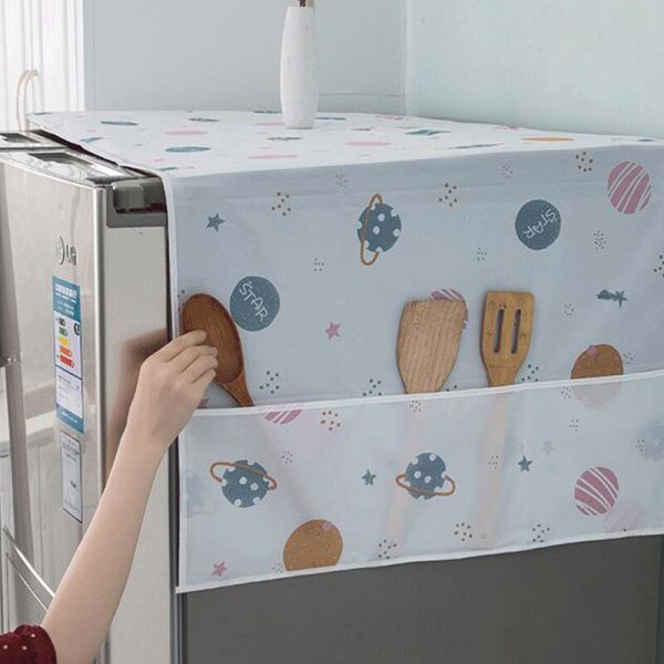 Fridge Cover with Dual Pocket Design