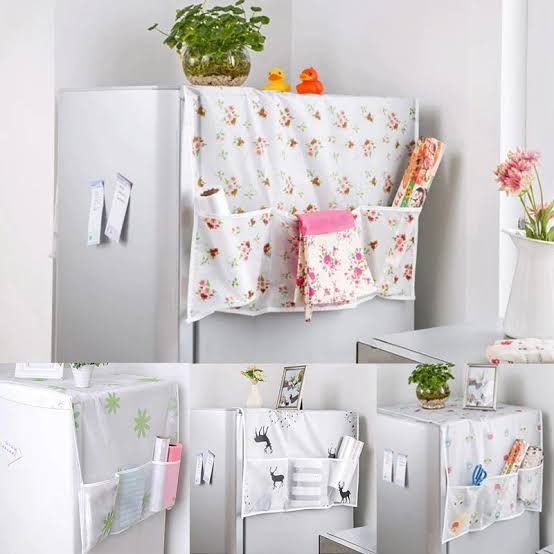 Fridge Cover with Dual Pocket Design