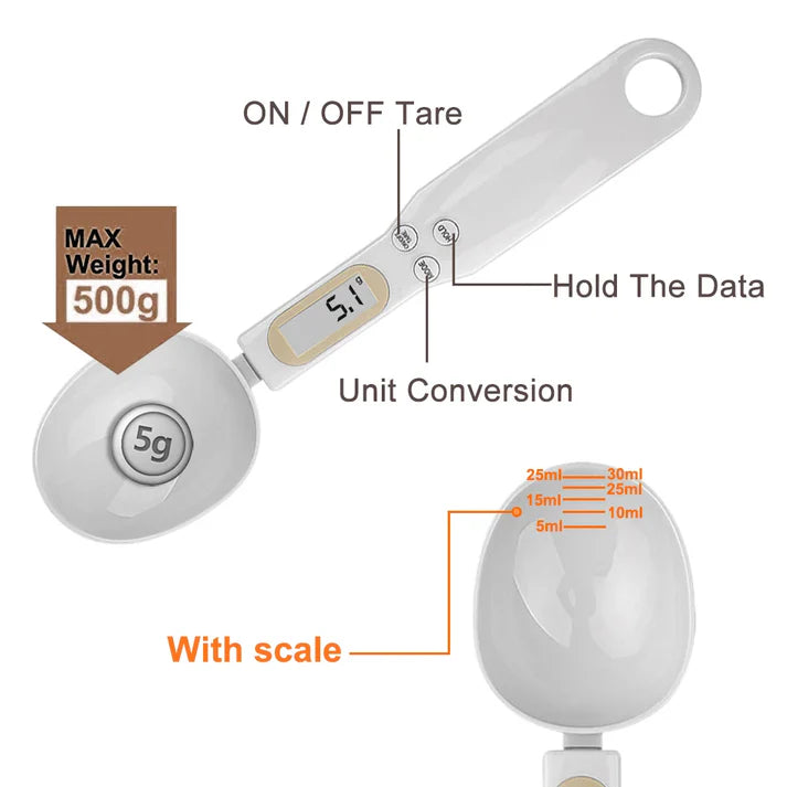 🔥Last Day Sale 30% Off 🔥 LCD Digital Cooking Food Weight Measuring Spoon 500g
