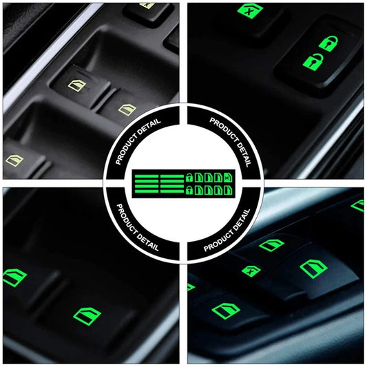 Night Glowing Stickers For Car Window Buttons