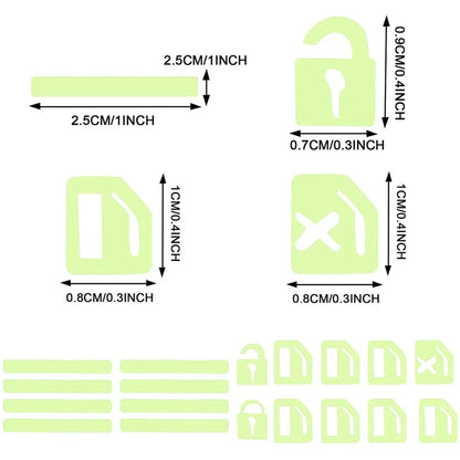 Night Glowing Stickers For Car Window Buttons