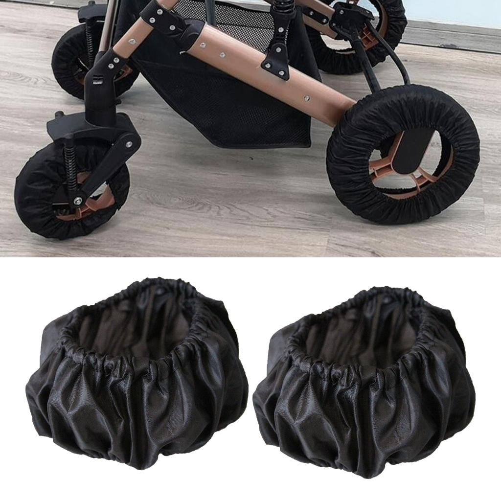 2Pcs Wheel Cover Pram Wheel Covers Dustproof Classic for Push Chair