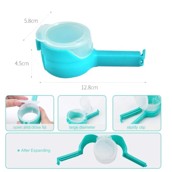 Food Sealing Clip with Discharge Nozzle ( Pack of 2 )