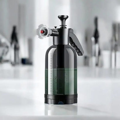2L Hand Pump Foam Car Wash Sprayer – Air Pressure Cleaning & Gardening Spray Bottle (Black)