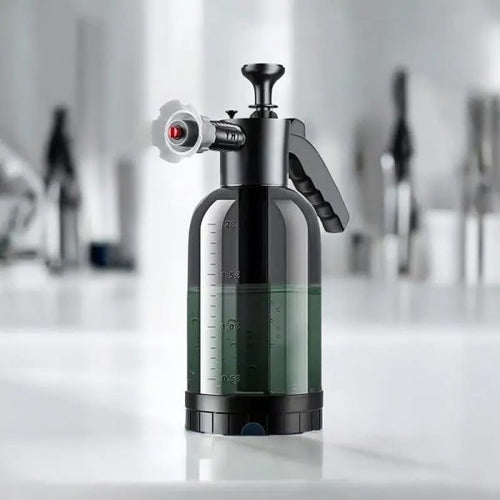 2L Hand Pump Foam Car Wash Sprayer – Air Pressure Cleaning & Gardening Spray Bottle (Black)