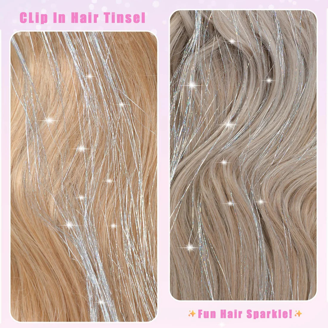 Glitter Tinsel Hair Extensions