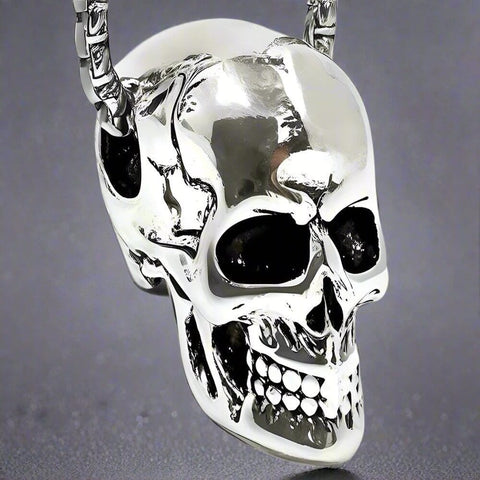 SKULL HARD (T) - Pure Titanium Steel Pendant