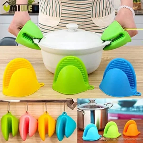 Silicone Heat Resistant Gloves Clips   (Pack of 2)