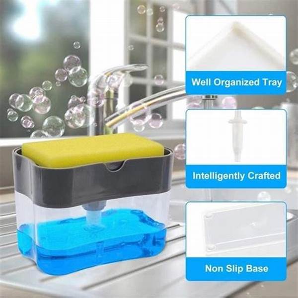 2 in 1 soap pump dispenser and sponge holder