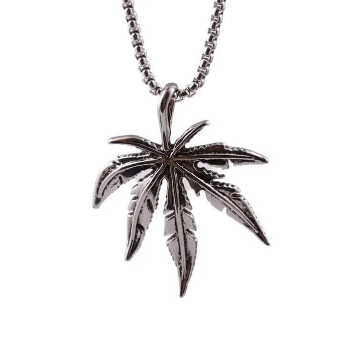 Titanium Steel Leafen Pendant