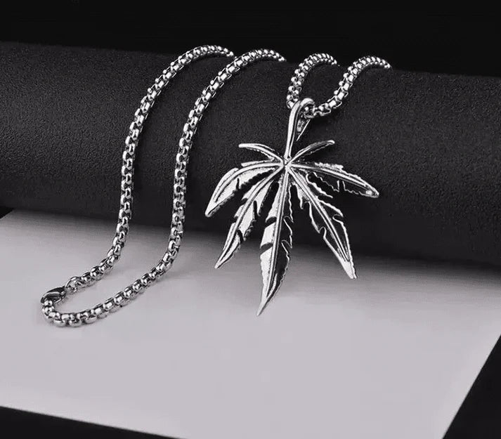 Titanium Steel Leafen Pendant